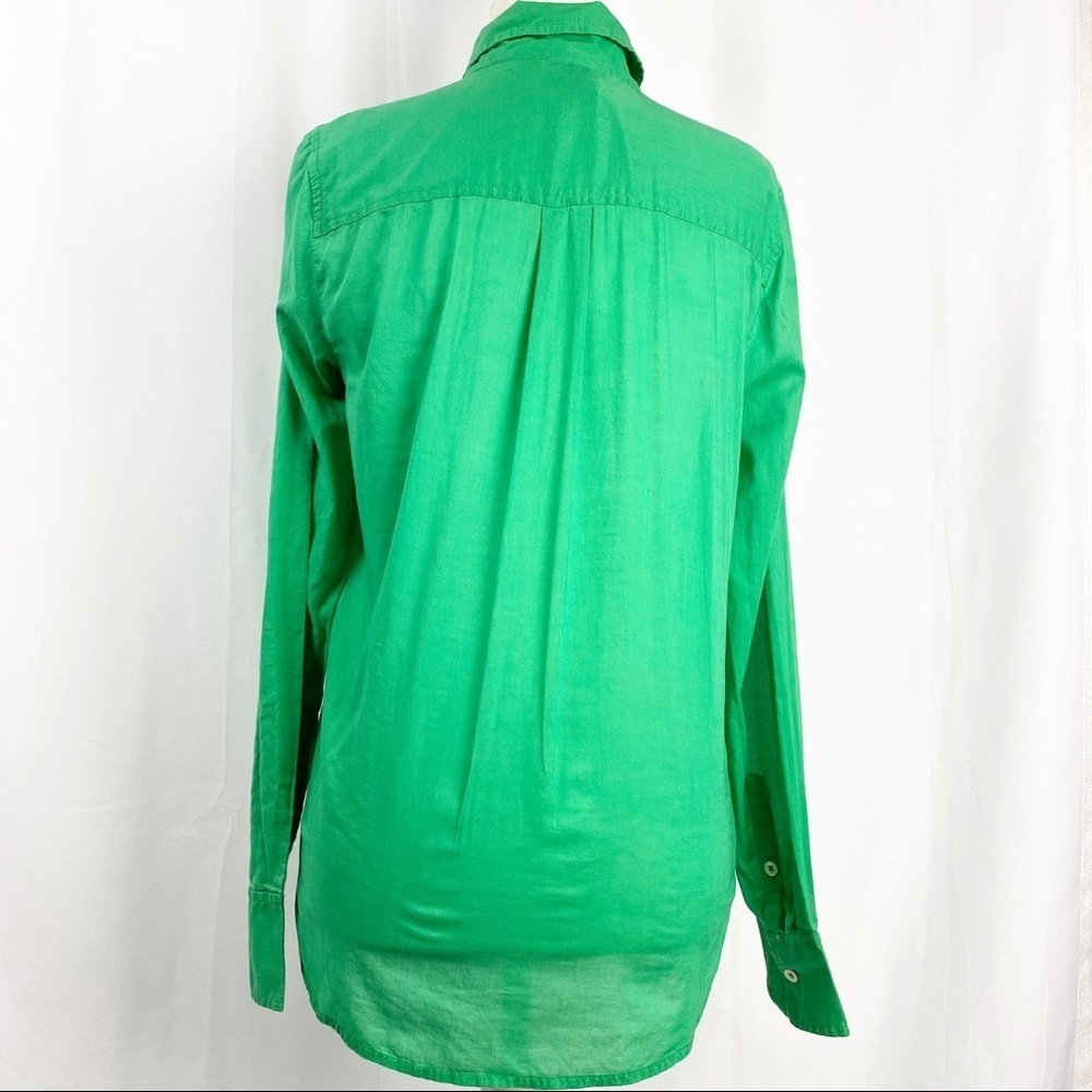 J Crew Half Button Collared Long Sleeve Shirt Top - Picture 3 of 7